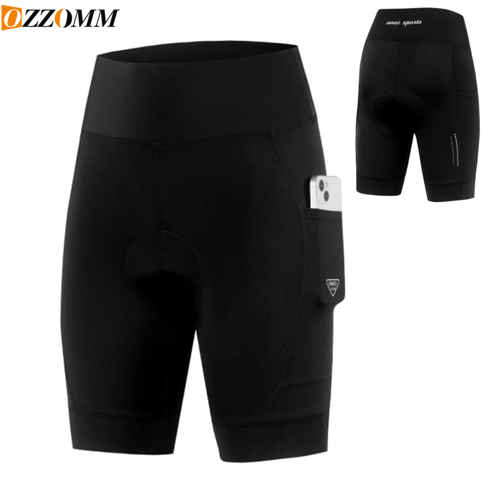 Cycling Shorts For Commute - OZZOMM กางเกงปั่นจักรยานผู้หญิงแบบมีแผ่นรอง 4D พร้อมกระเป๋า – กางเกงปั่นจักรยานระบายอากาศได้ดี