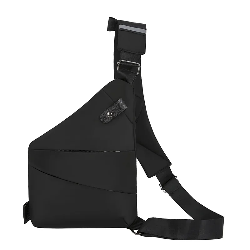 Cycling Commuter Backpack Waterproof - กระเป๋าคาดหน้าอกผู้ชายสำหรับกิจกรรมกลางแจ้งแบบเรียบง่าย ป้องกันการโจรกรรม กระเป๋าสะพายข้างจุของได้เยอะ กันน้ำ ใส่โทรศัพท์ได้