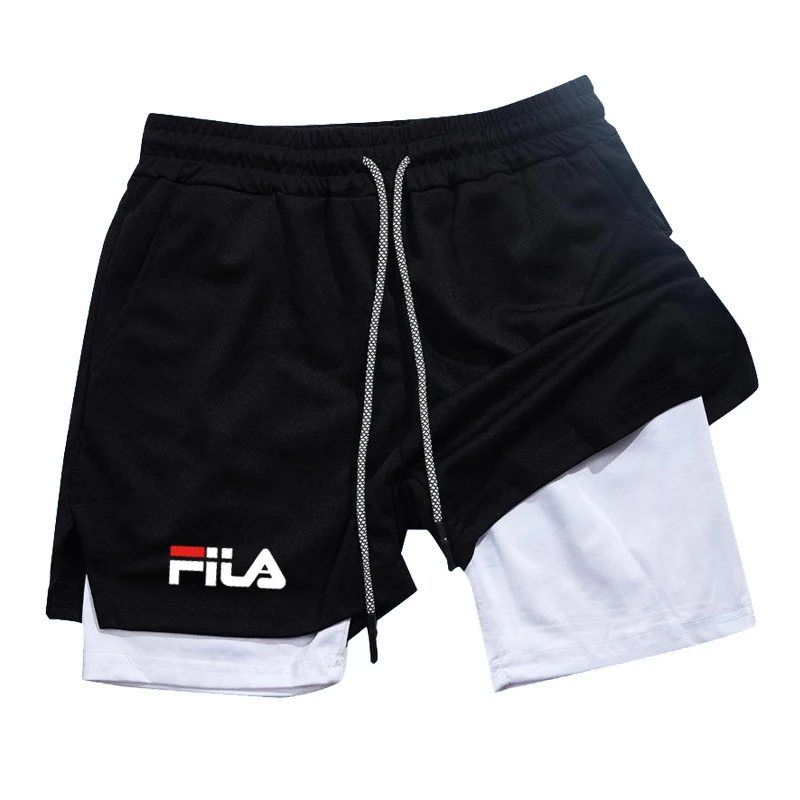 Cycling Commuter Pants - กางเกงจ็อกกิ้งลำลองสองชั้นสำหรับผู้ชาย เหมาะสำหรับการฝึกบาสเก็ตบอลและการวิ่งจ๊อกกิ้งประจำวัน แฟชั่นฤดูใบไม้ผลิและฤดูร้อน
