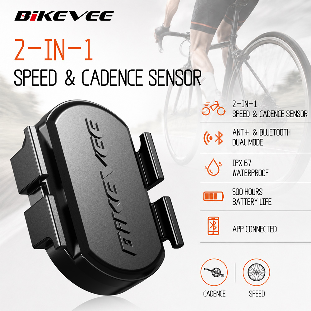 Cycling Commuter - BIKEVEE เซ็นเซอร์วัดความเร็วรอบจานและความเร็วแบบไร้สาย ANT+ บลูทูธ สำหรับจักรยาน ใช้งานร่วมกับ