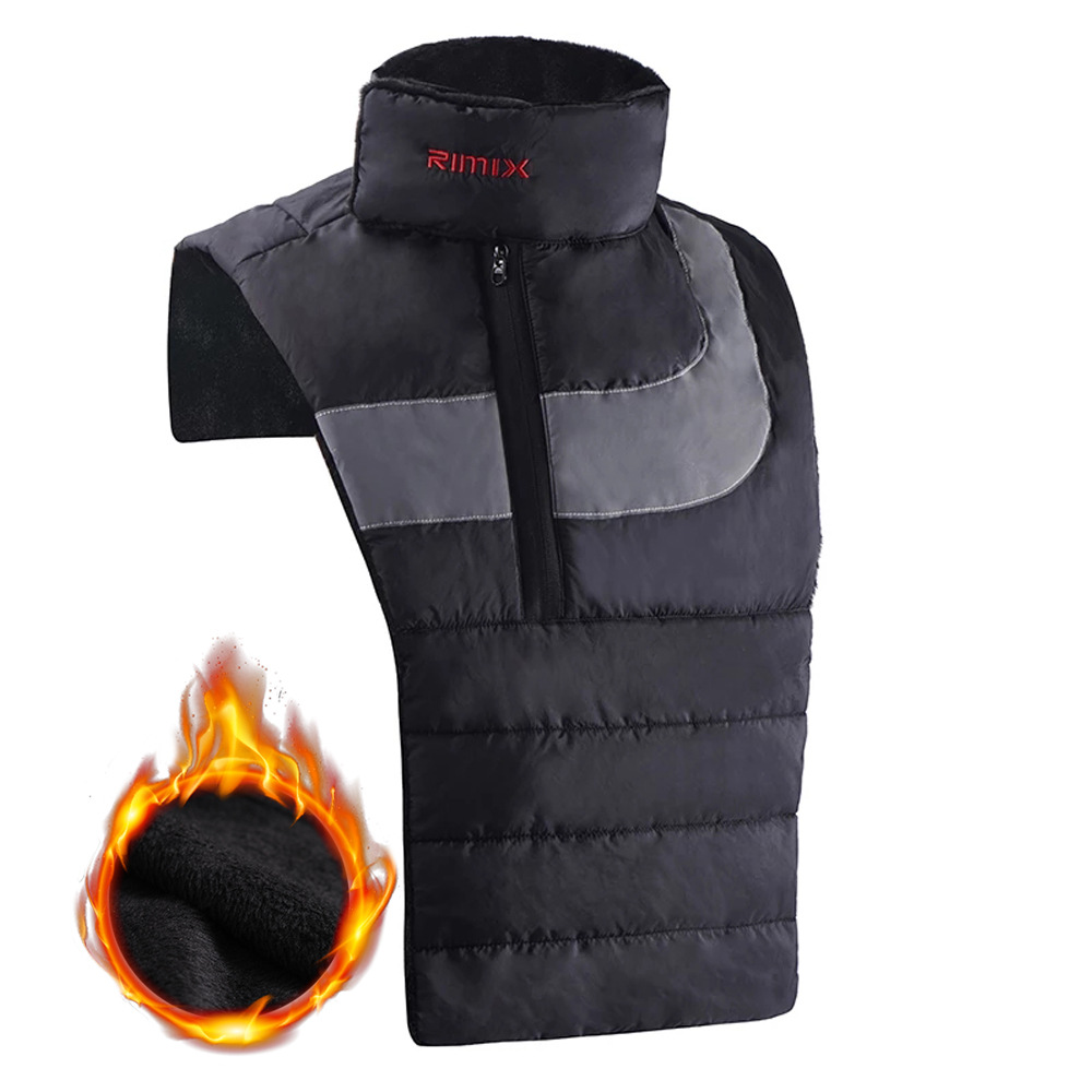 Reflective Vest Cycling - เสื้อกั๊กกันลมสำหรับมอเตอร์ไซค์ในฤดูหนาว, ปรับระดับได้พร้อมซิปและลายสะท้อนแสง, เหมาะสำหรับการปั่นจักรยานกลางแจ้ง