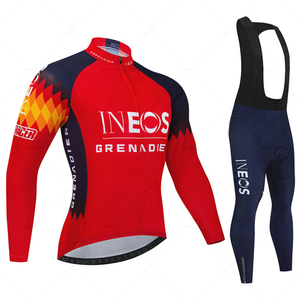 Cycling Commuter Pants - ชุดเสื้อเจอร์ซีย์ปั่นจักรยานสำหรับผู้ชายทีม Ineos สำหรับฤดูใบไม้ผลิ ฤดูใบไม้ร่วง ชุดปั่นจักรยานเสือภูเขาสำหรับฤดูร้อน แขนยาว