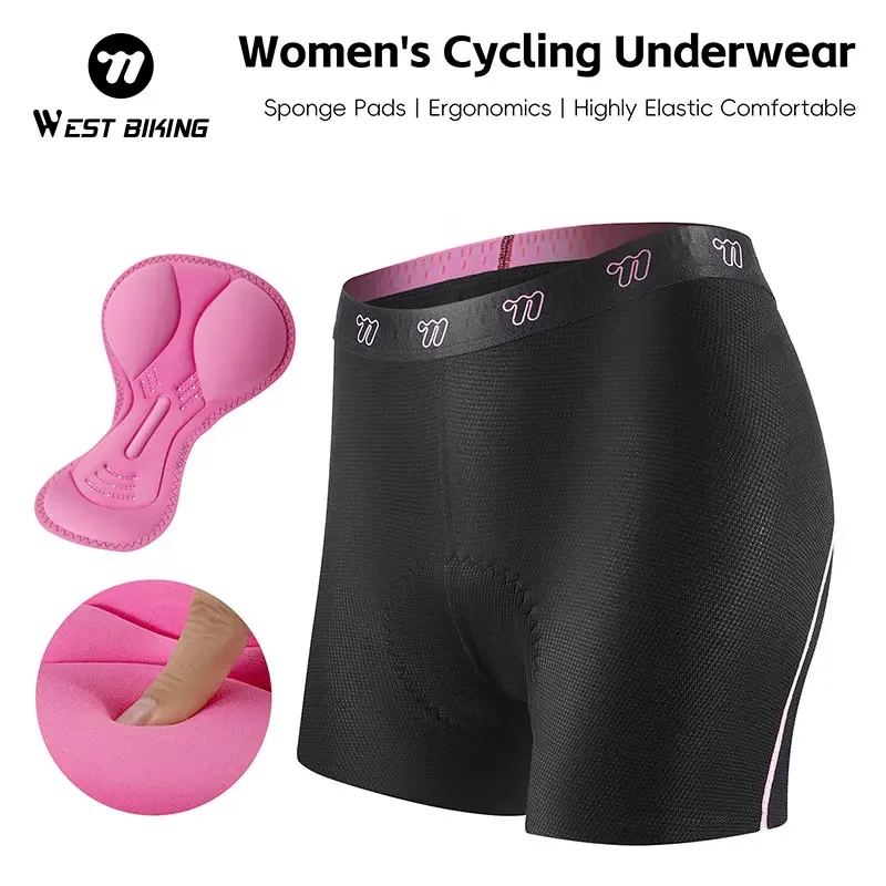 Cycling Shorts For Commute - WEST BIKING กางเกงชั้นในปั่นจักรยานสำหรับผู้หญิง ซับในเสริมแผ่นรอง ซับแรงกระแทก ระบายอากาศ