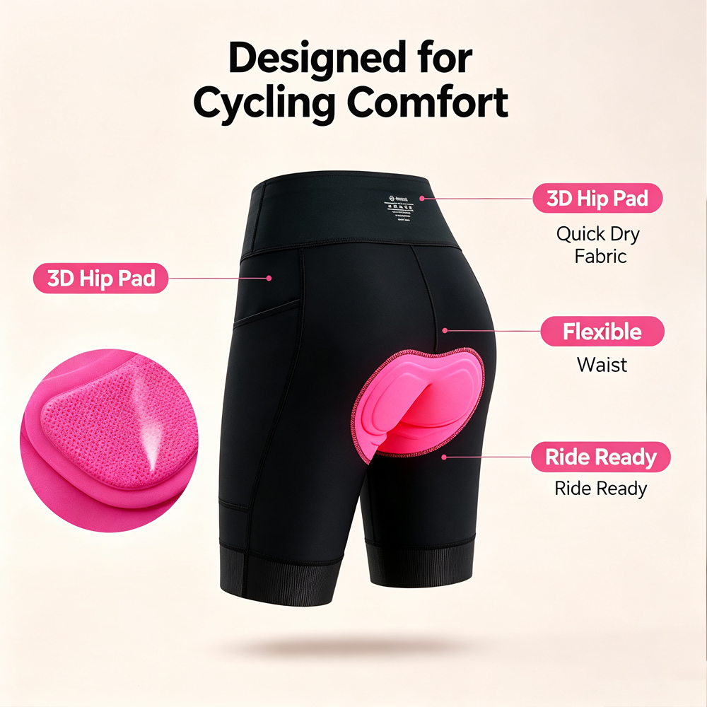 OZZOMM กางเกงปั่นจักรยานผู้หญิ - Cycling Shorts For Commute บทวิจารณ์และราคา