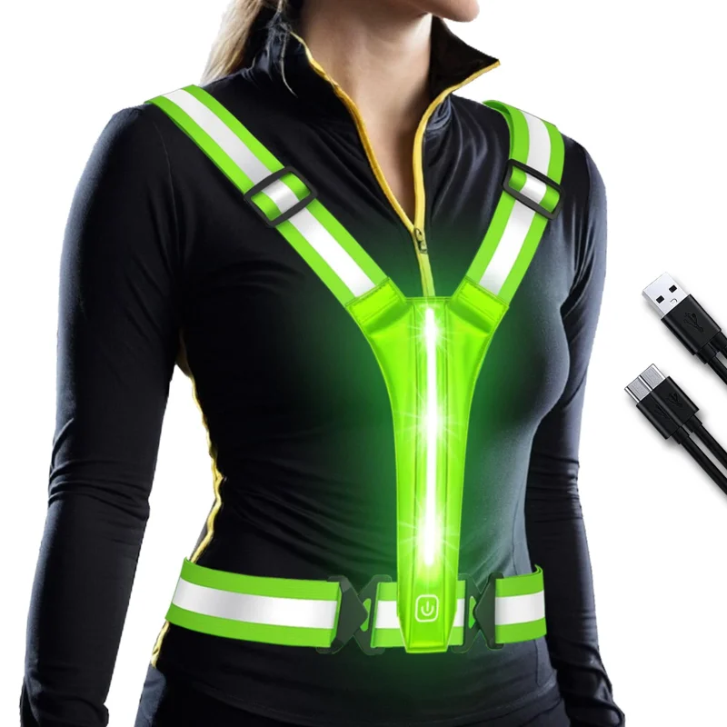 เสื้อกั๊กสะท้อนแสง LED สำหรับว - Reflective Vest Cycling บทวิจารณ์และราคา