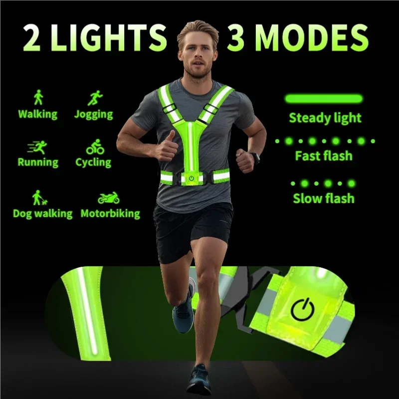 เสื้อกั๊กสะท้อนแสง LED สำหรับว - Reflective Vest Cycling บทวิจารณ์และราคา