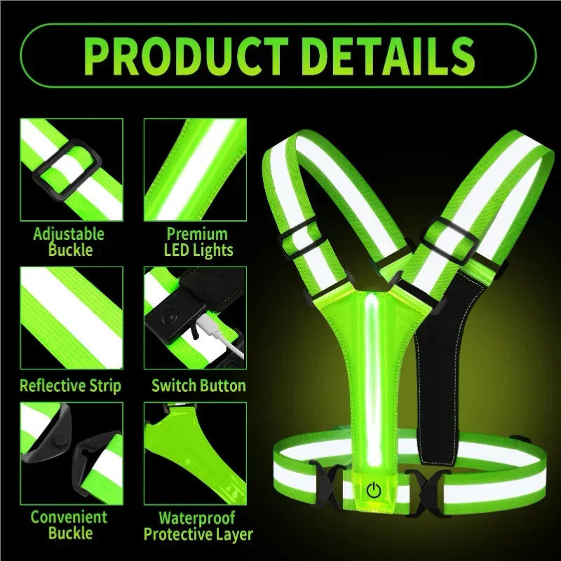 เสื้อกั๊กสะท้อนแสง LED สำหรับว - Reflective Vest Cycling บทวิจารณ์และราคา