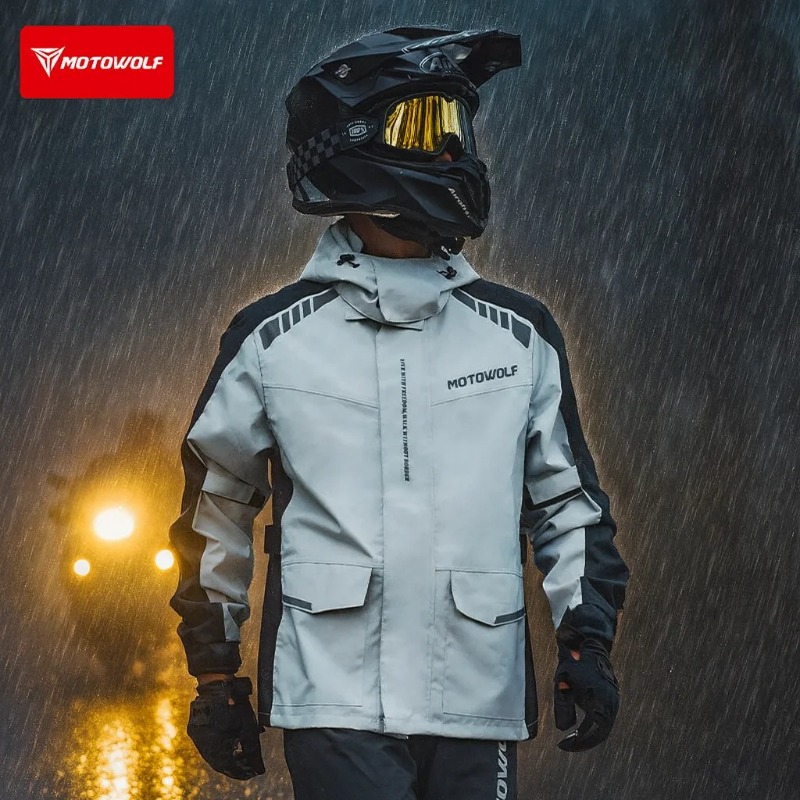 เสื้อกันฝนสะท้อนแสงสำหรับขี่มอ - Cycling Commuter Rain Jacket บทวิจารณ์และราคา